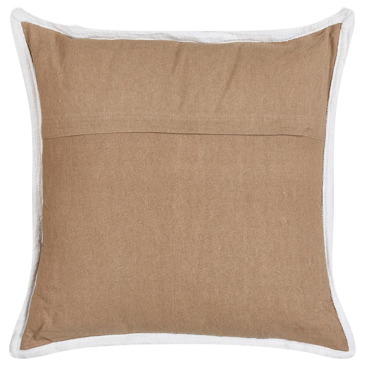 DEKOKISSEN 2er-Set Braun 45/45 cm Ianthe - Braun/Weiß, Naturmaterialien (45/45cm) - Beliani