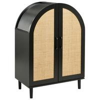 SCHUHSCHRANK Schwarz Bicheno - Schwarz, Holzwerkstoff (70/100/38cm) - Beliani