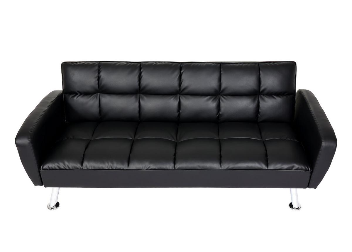 SOFA Schwarz - Schwarz, Textil (203/81/93cm) - MCW