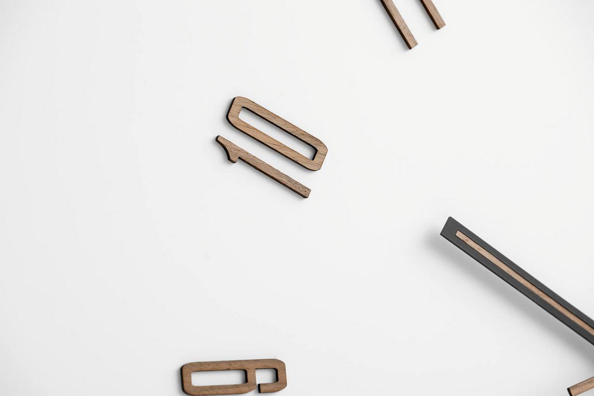 WANDUHR Design Weiß 60/53 cm - Weiß, Holzwerkstoff/Kunststoff (60/53/1cm) - ONZENO