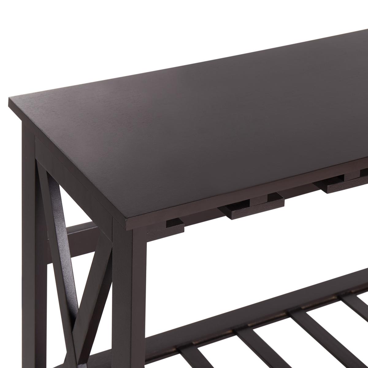 WEINREGAL Schwarz Rothesay - Schwarz, Holzwerkstoff (73/90/29cm) - Beliani