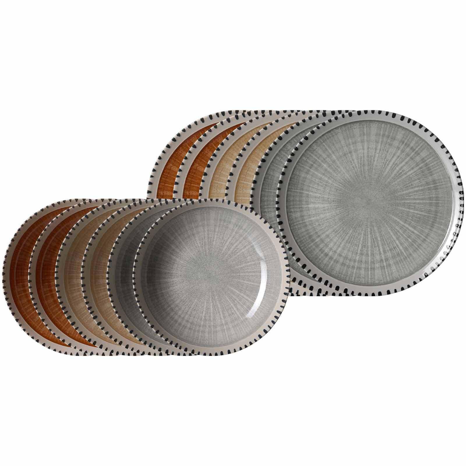TAFELSERVICE Natura Mix 12-tlg. - Multicolor, Keramik (2/2/2cm) - Ritzenhoff Breker