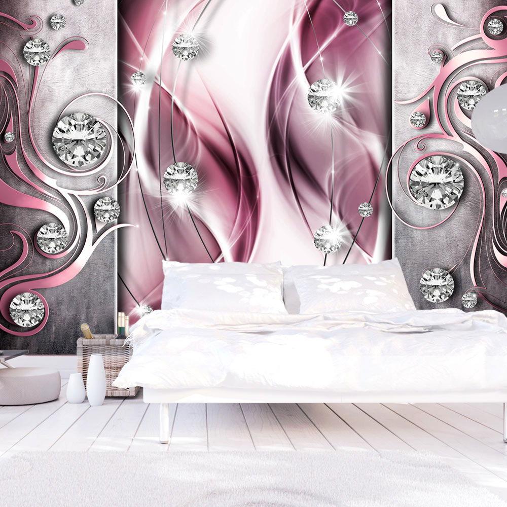 VLIESTAPETE Rosa 400/280 cm - Pink/Silberfarben, Textil (400/1cm) - KUNSTLOFT
