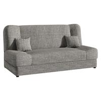 SCHLAFSOFA Jonas - Hellgrau, Holz/Textil (195/86/87cm)
