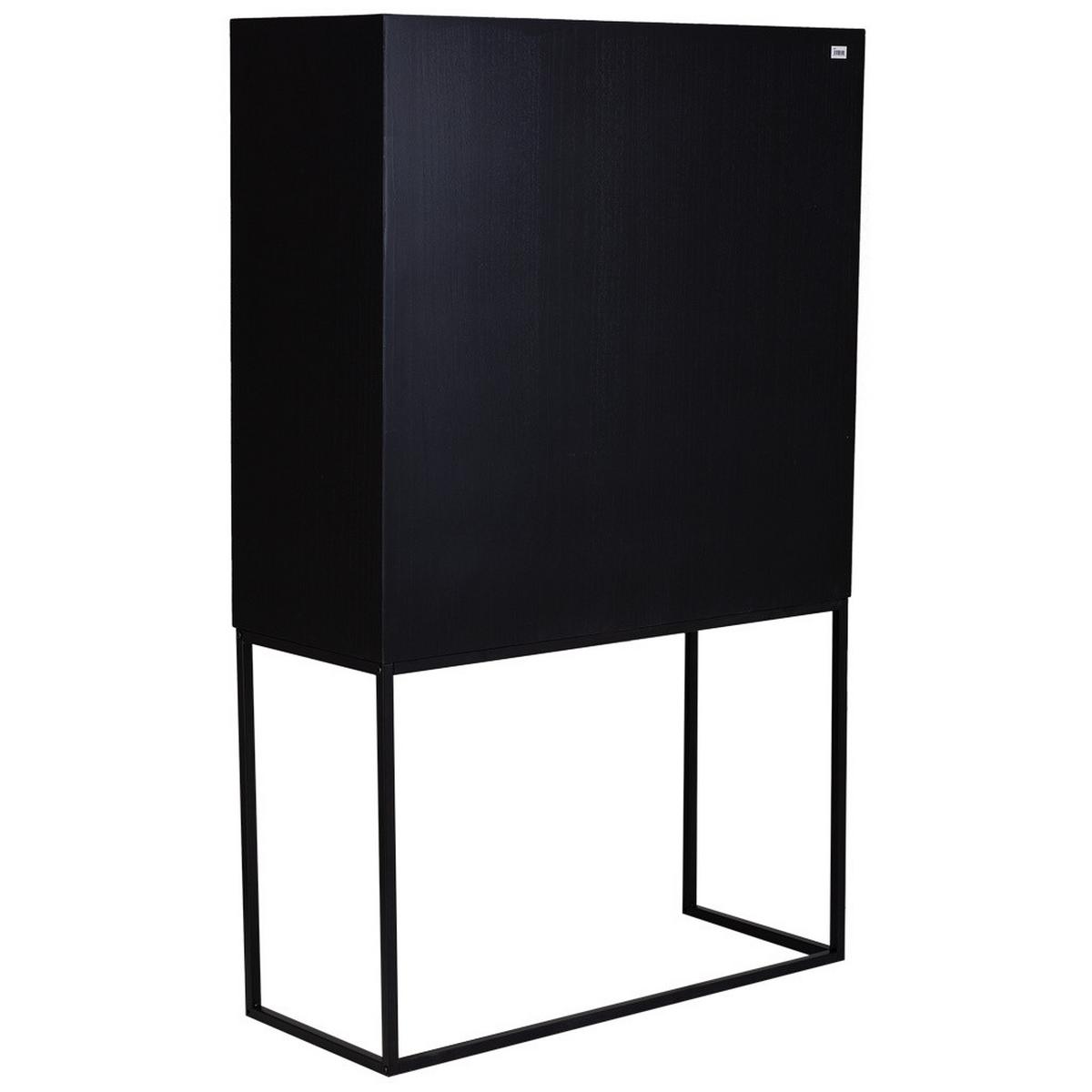 HIGHBOARD mit 2-türiger aus holz und metall 100x40x160 cm - Braun, Holz (100/160/40cm) - Wanderlust