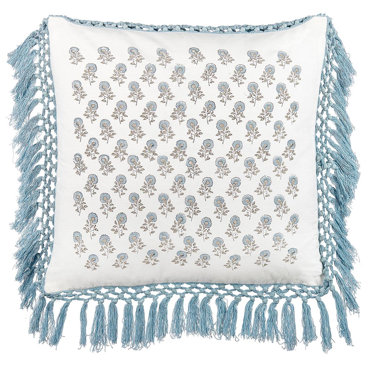 DEKOKISSEN 2er-Set Weiß 45/45 cm Pallida - Weiß, Naturmaterialien/Textil (45/45cm) - Beliani