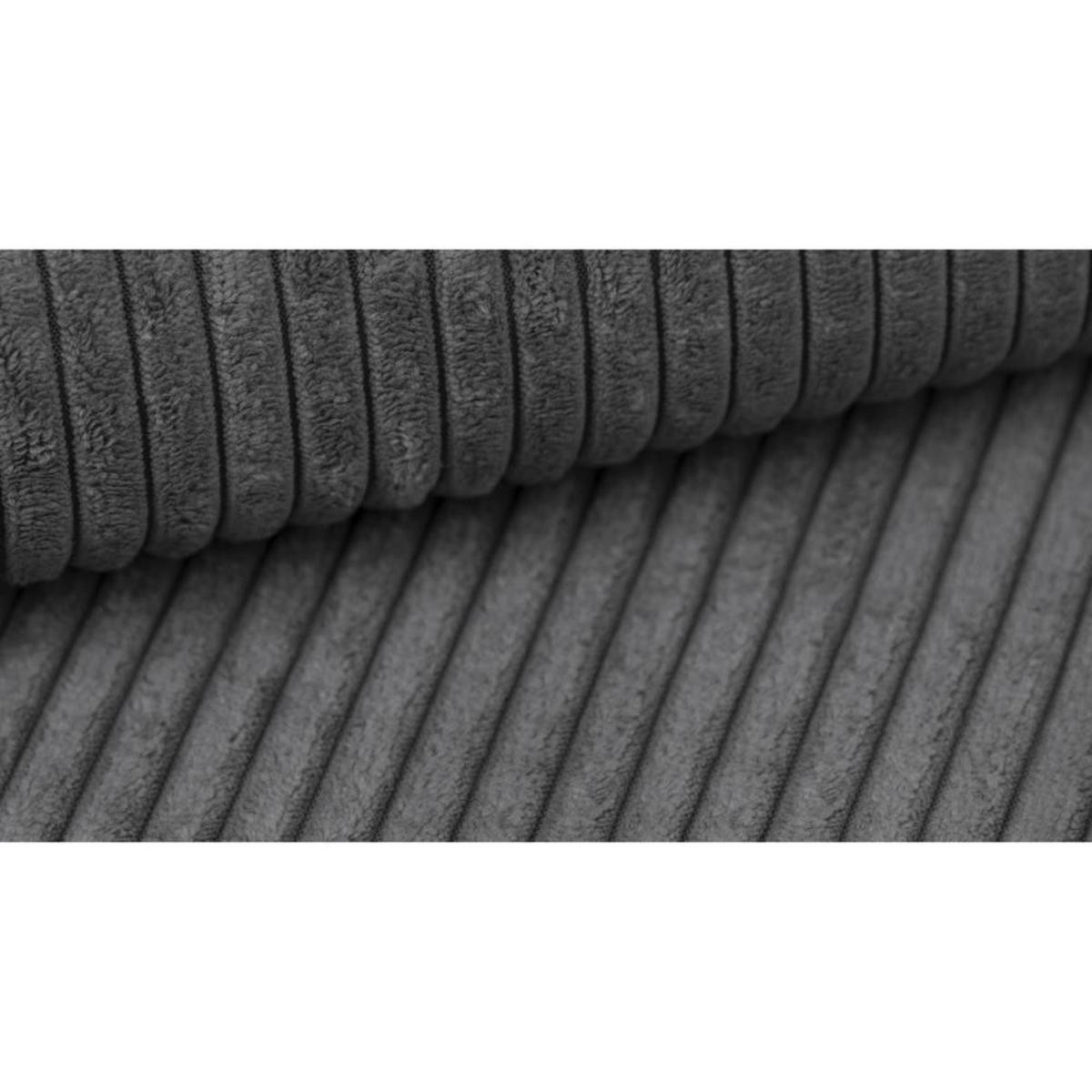 WOHNLANDSCHAFT Parys U mit Schlaffunktion grau - Schwarz/Grau, Kunststoff/Textil (390/70/185cm) - Beautysofa