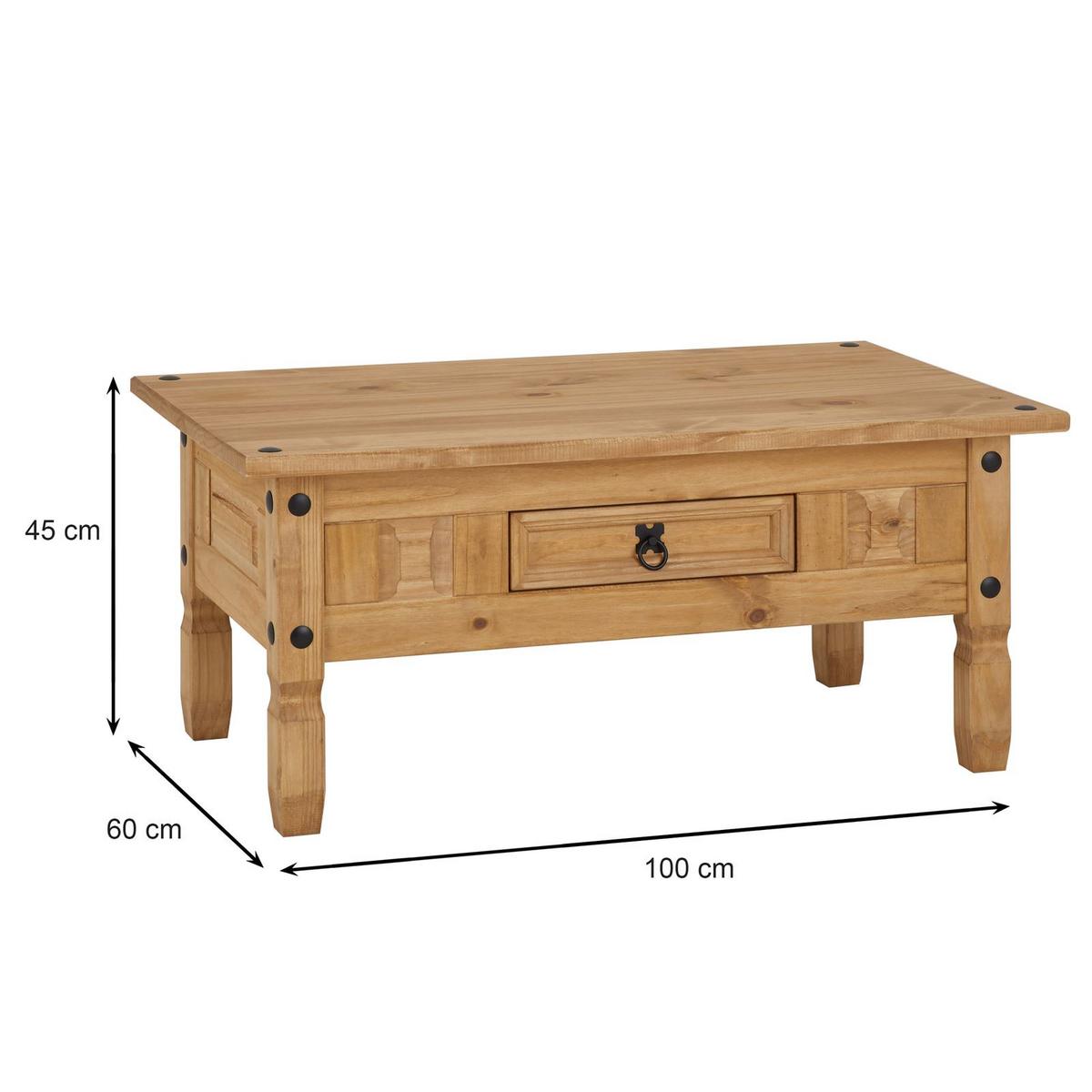 COUCHTISCH SALSA natur - Naturfarben, Holz (60/100/45cm) - CARO-Möbel