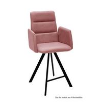 THEKENSTUHL drehbar (6er-Set) Devonna 52x109x60 Schwarz/Rosewood - Dunkelrosa/Schwarz, Kunststoff (60/109/52cm) - 58aufmkessel