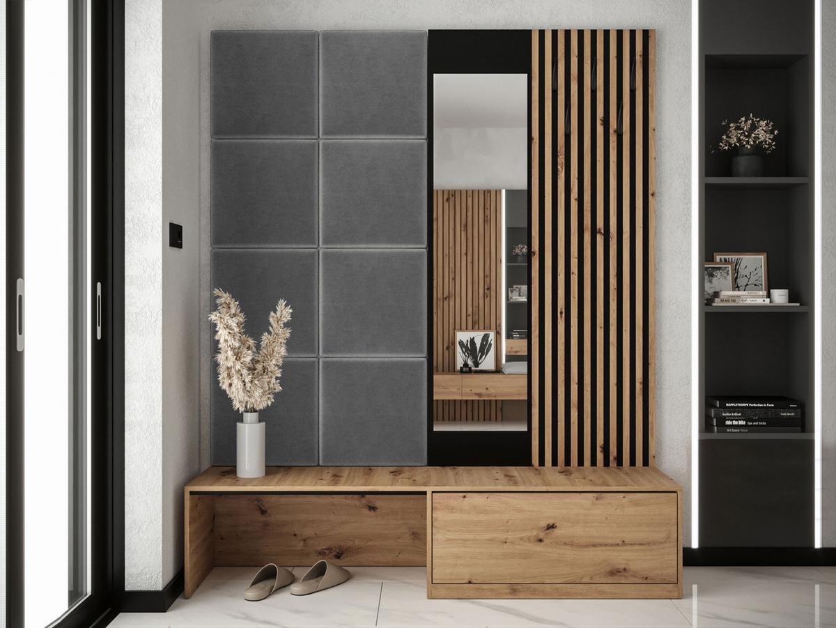 GARDEROBE Premium - Grau, Holzwerkstoff (172/205/42cm) - MIRJAN24