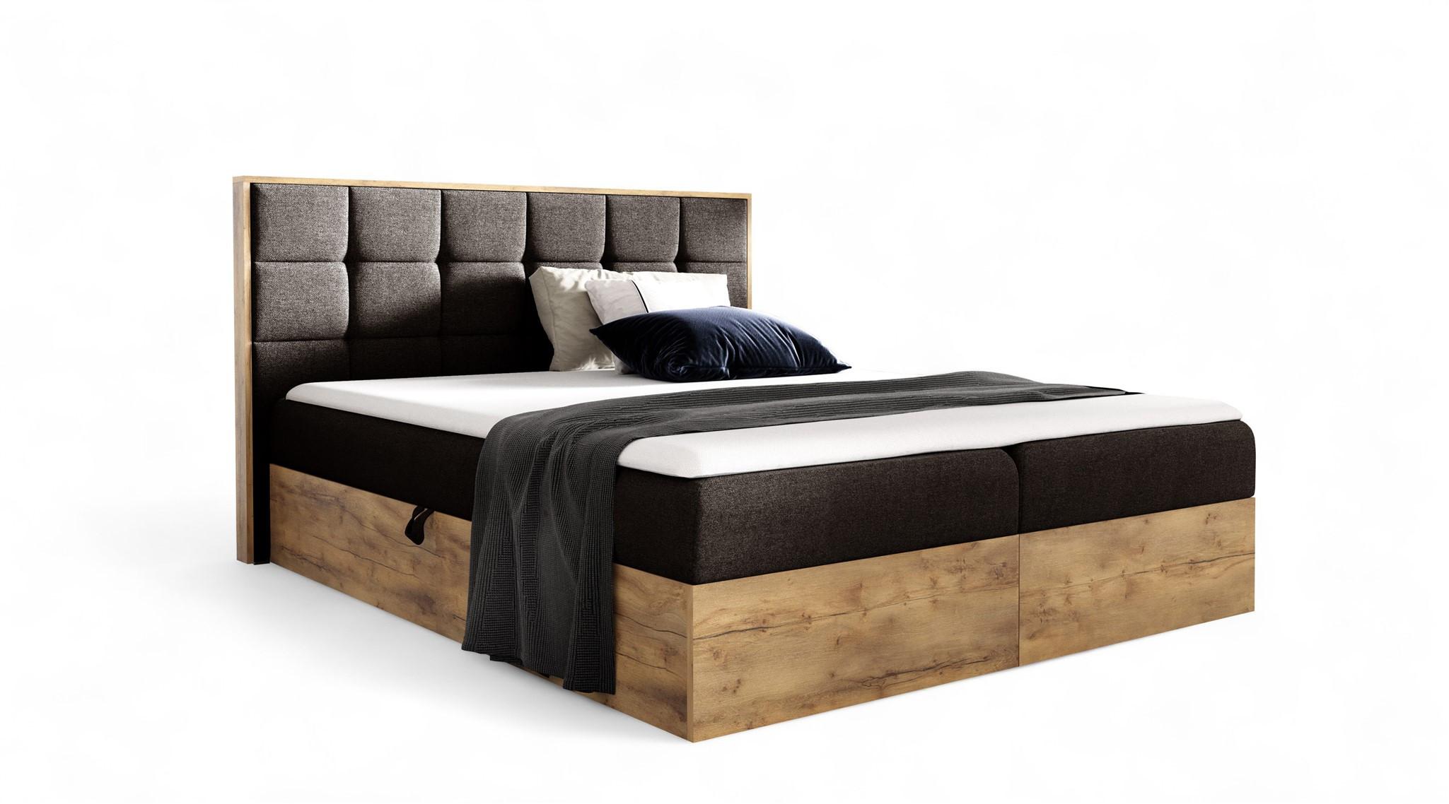 BOXBETT Kalypso Faro - Braun, Holzwerkstoff/Textil (160/200cm) - Fun Möbel