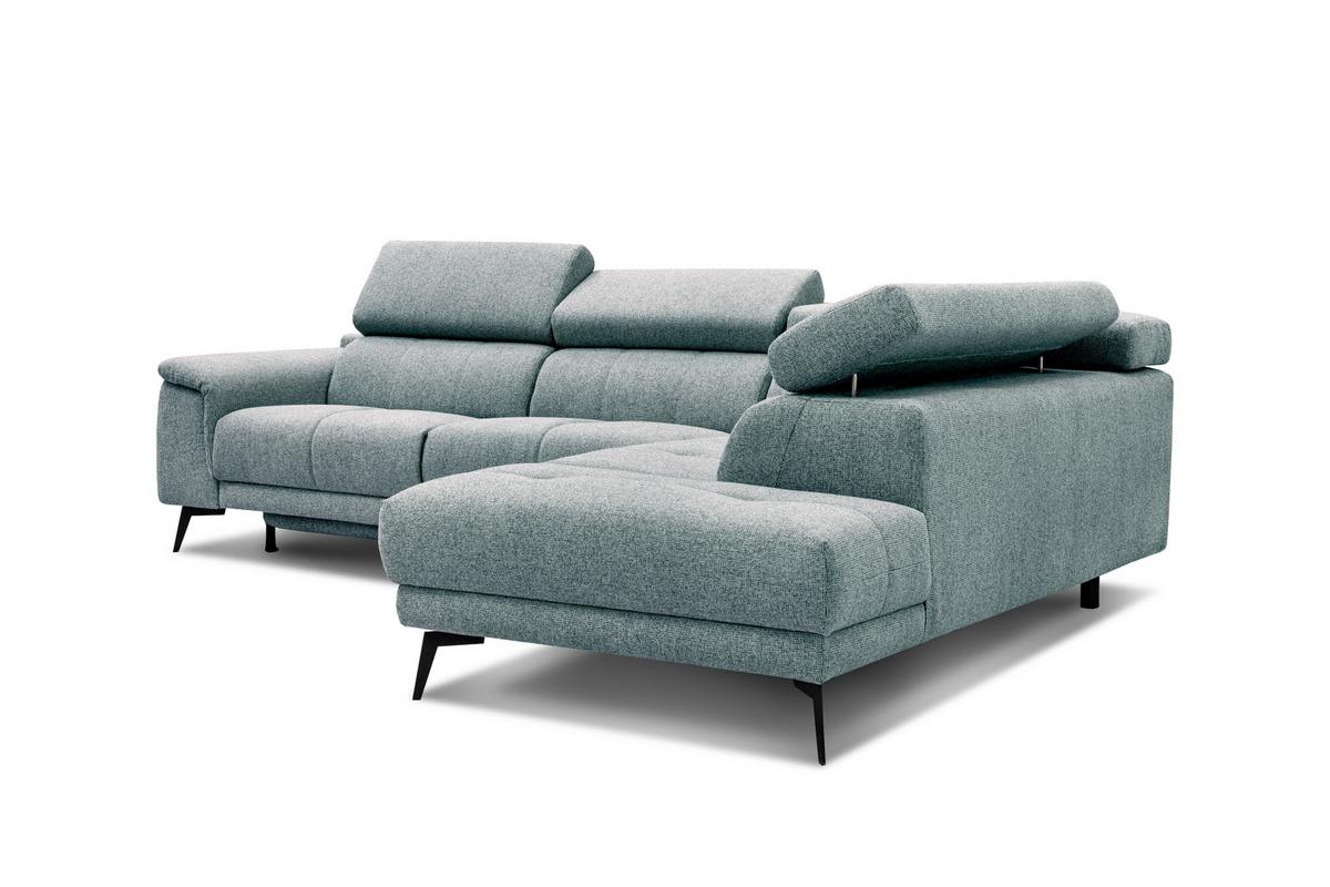ECKSOFA FIERO 5-Sitzer mit 1 Relaxfunktion, mintgrün - Mintgrün, Holzwerkstoff/Textil (290/228cm) - Wozimo