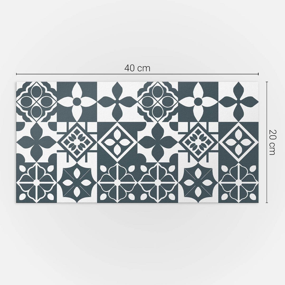 WANDPANEEL 10x 40x20 cm selbstklebend Morenta - Schwarz Hochglanz, Kunststoff (20/1.6/40cm) - Wallfluent