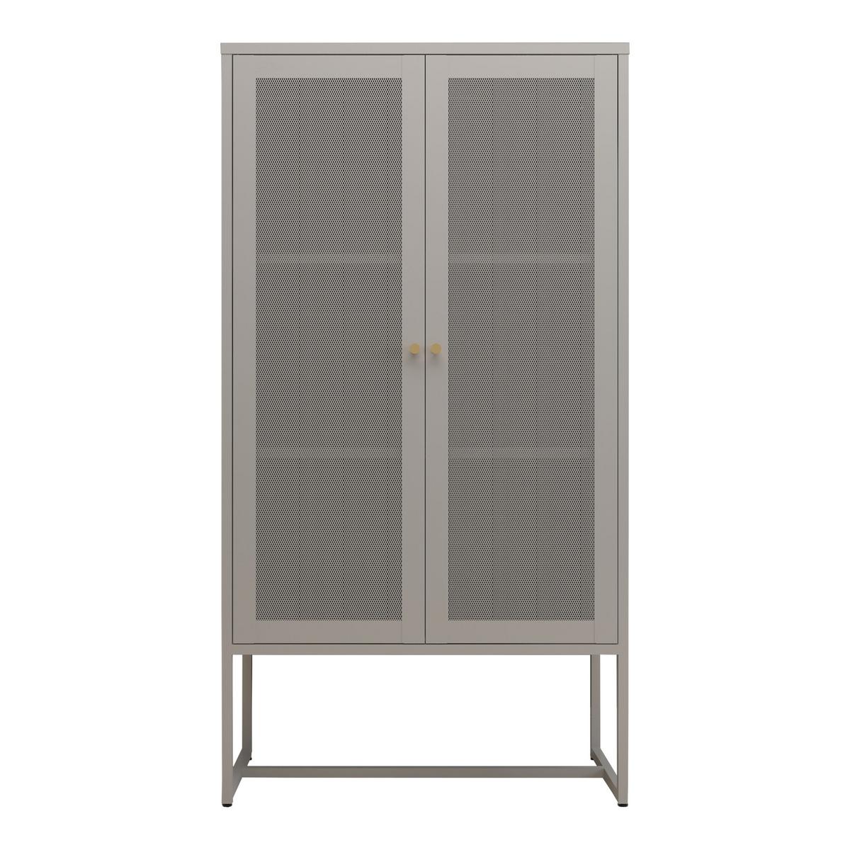 BÜROSCHRANK Sund - Grau, Metall (80/150/40cm) - [en.casa]