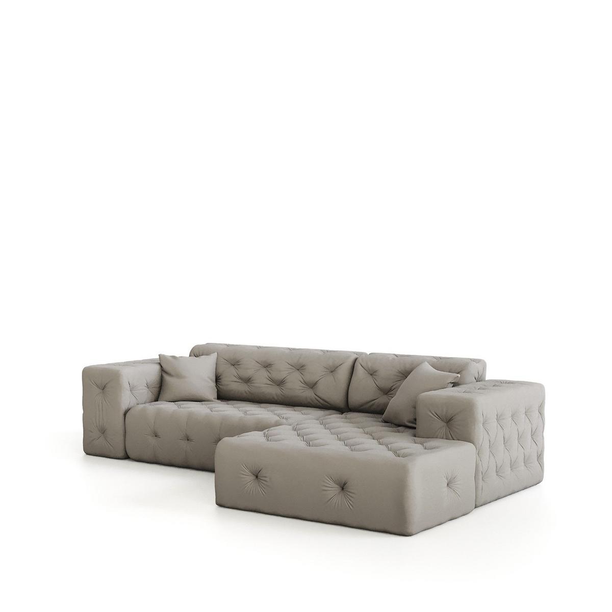 ECKSOFA Chantal - Blau, Holzwerkstoff/Textil (266/171cm) - Fun Möbel