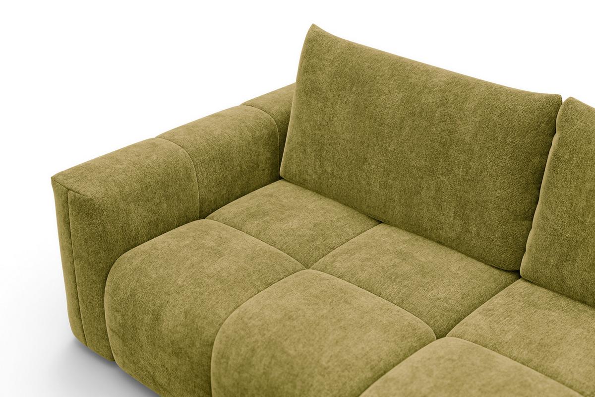 ECKSOFA VERONA 3-Sitzer rechts, Khaki - Schwarz/Grün, Holz/Textil (224/173cm) - Courtois Laville