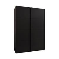 SCHWEBETÜRENSCHRANK 245,5/170/64 2-türig - Schwarz, Holz/Metall (170/245/64cm) - Abiks Möbel