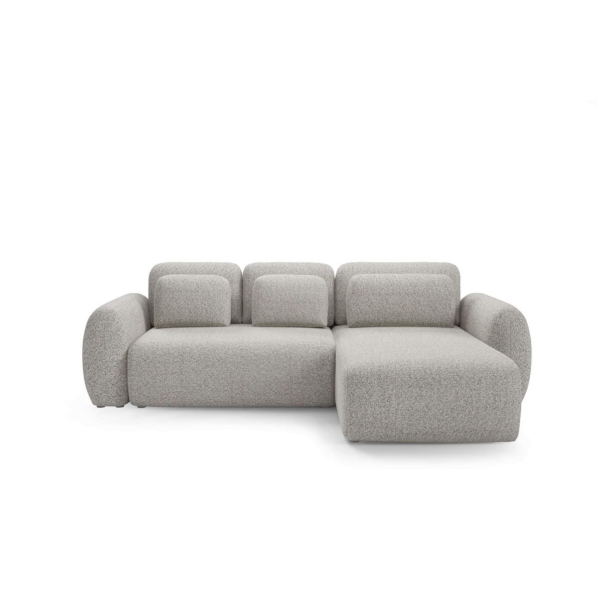 ECKSOFA Carmela 3 Sitzplätze Hellgrau - Grau, Holz (304/190cm) - Petits-meubles