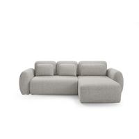ECKSOFA Carmela 3 Sitzplätze Hellgrau - Grau, Holz (304/190cm) - Petits-meubles