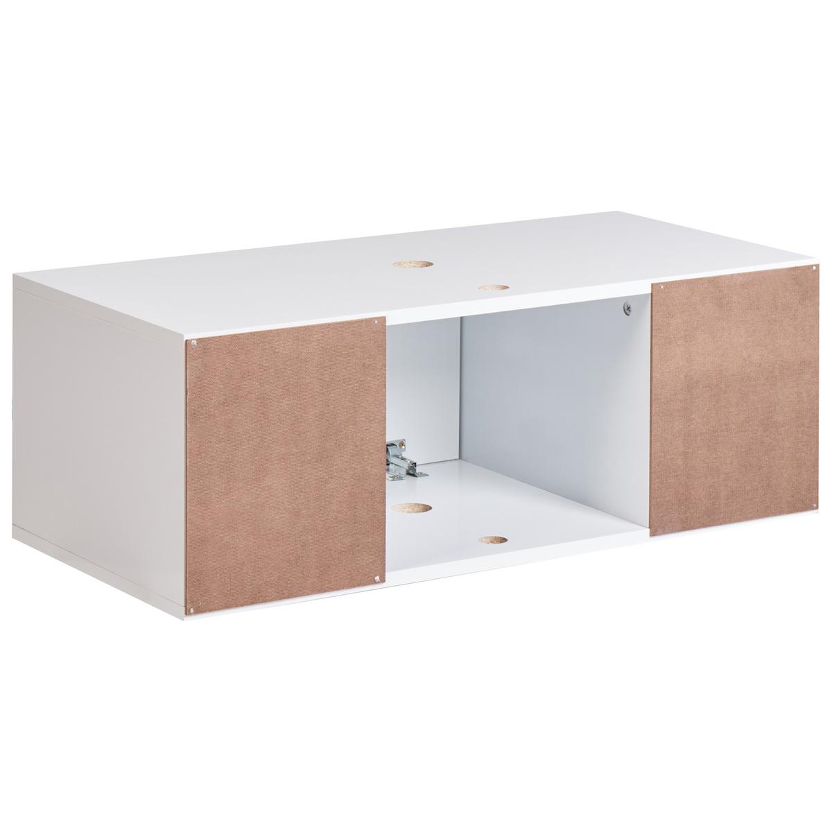WASCHBECKENUNTERSCHRANK wandmontiertk 80 cm Weiß Cascavel - Weiß, Holzwerkstoff (80/28/40cm) - Beliani