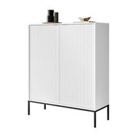 HIGHBOARD CORTADO K104 ZWEIFLUEGELIG WEISS - Schwarz/Weiß, Holzwerkstoff (104/125/39cm) - Lookway