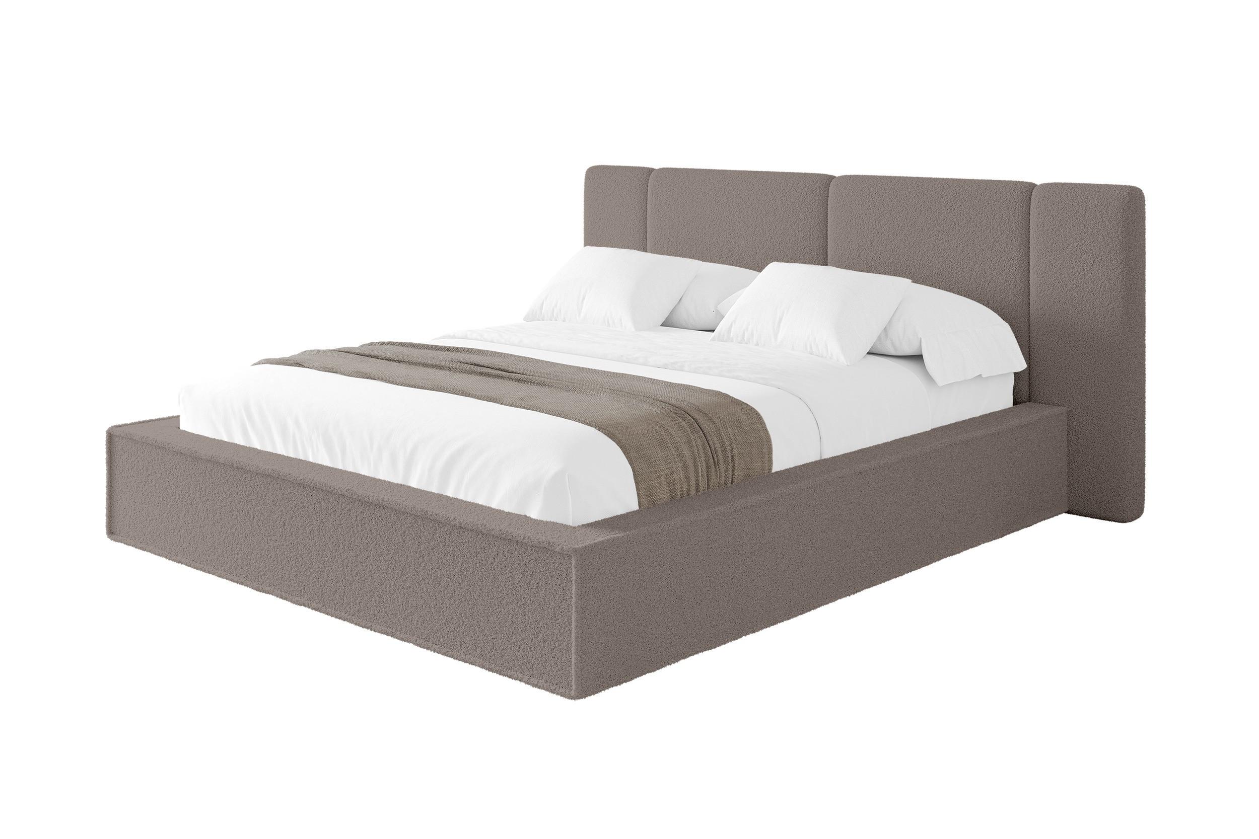 POLSTERBETT mit Bettkasten und Lattenrost, Bett mit Matratze H3/H4 - RIVO 180x200 Braun - Braun, Holzwerkstoff/Textil (180/200cm) - ALTDECOR