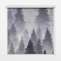 INNENROLLO - Fensterrollo - Rollo - 150x140 cm - Nebelwald - Schwarz, Kunststoff (150/140/0.5cm) - TULUP