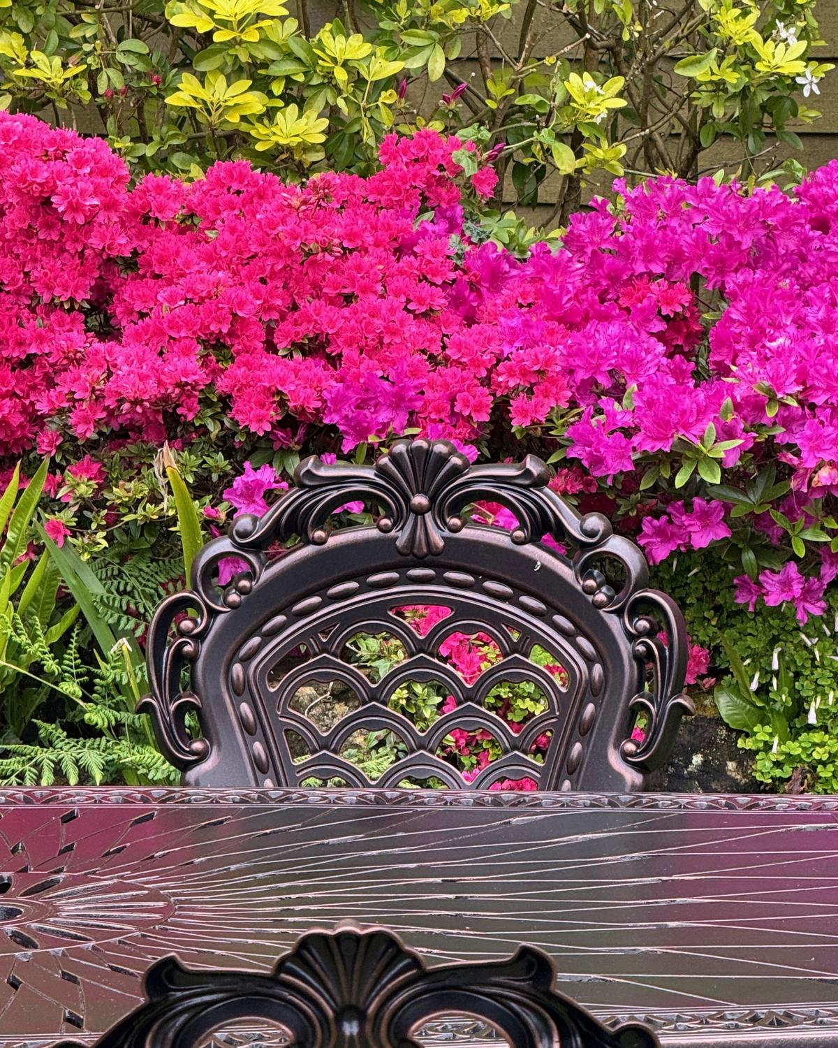 GARTENTISCH Aluminium dunkelbraun 102x165 cm Lizzano - Dunkelbraun, Metall (165/102/72cm) - Beliani
