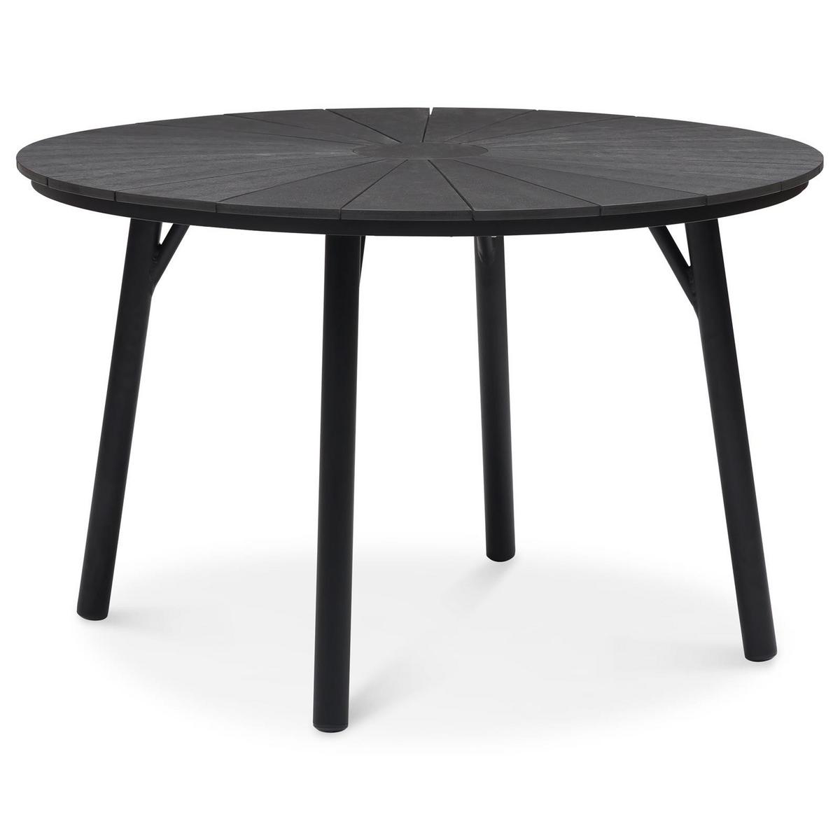 GARTENMÖBEL SET AGAPE/WINDY 5er Set grau, schwarz - Grau, Metall - IDIMEX