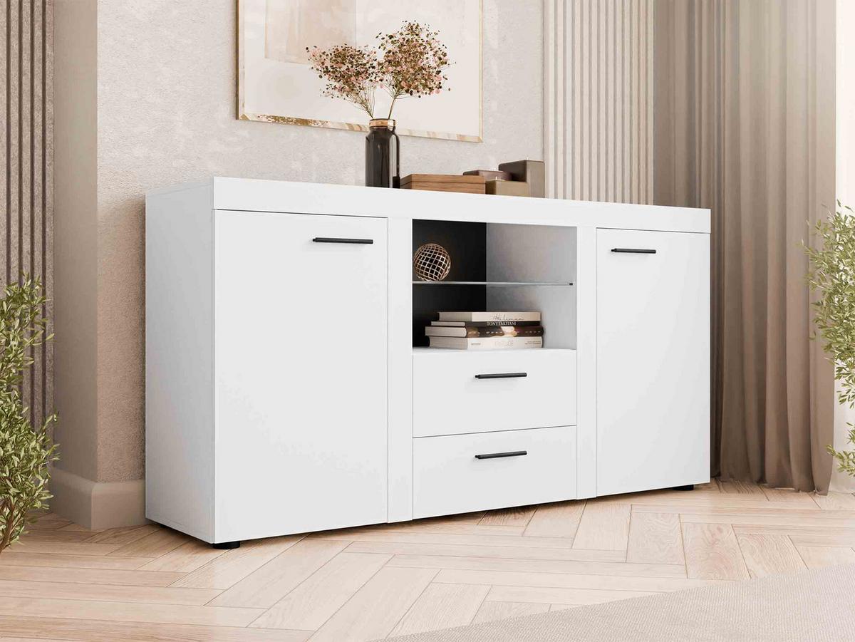 KOMMODE Rumba - Weiß, Holzwerkstoff (156/82/40cm) - MIRJAN24