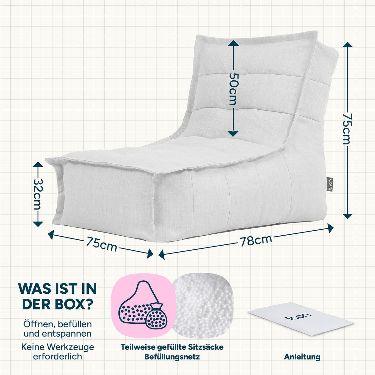OUTDOORSITZSACK Skandi - Beige, Kunststoff/Textil (75/75/96cm) - icon