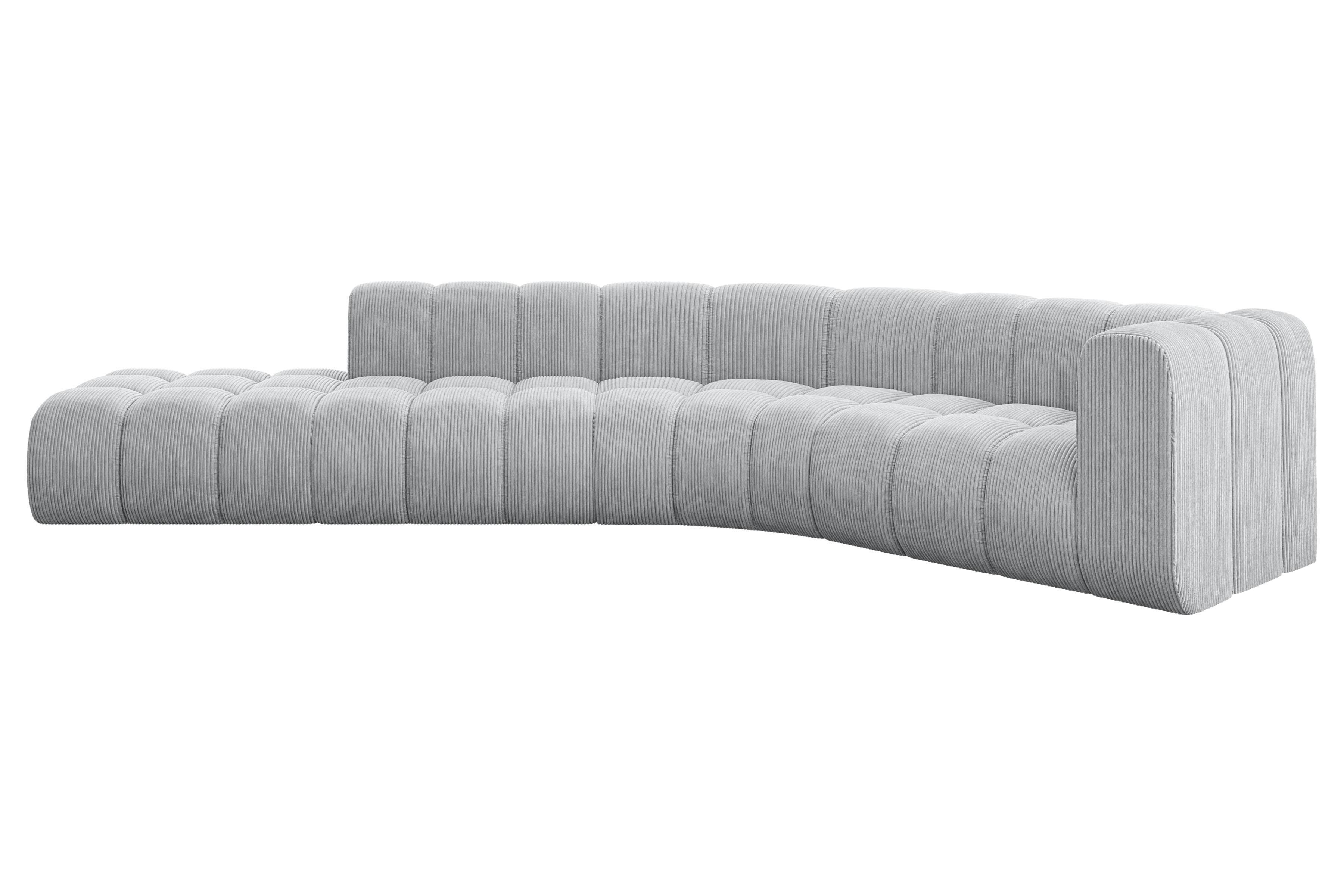 ECKSOFA modulares Sofa Tilmo-L1 - 399x194x70 cm Grau - Grau, Holzwerkstoff/Textil (399/194cm) - ALTDECOR