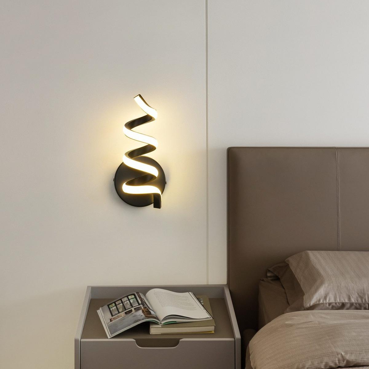LED - WANDLEUCHTE Seethos 12.0/11.0/26.0 cm - Schwarz, Metall (12/11/26cm) - ZMH