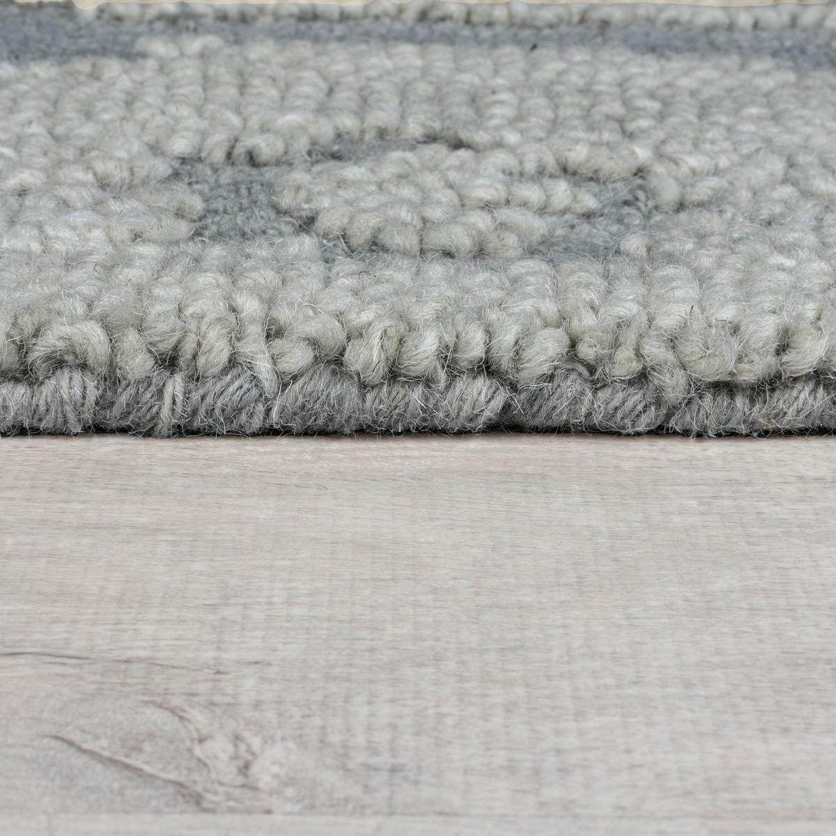 WOLLTEPPICH SOAR, im Ethno-Stil, Blau, 200 x 290 cm - Blau, Textil (290/200cm) - KADIMA DESIGN