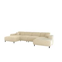 WOHNLANDSCHAFT Gloria In Scala - Creme, Holzwerkstoff/Textil (378/73/165cm) - Fun Möbel