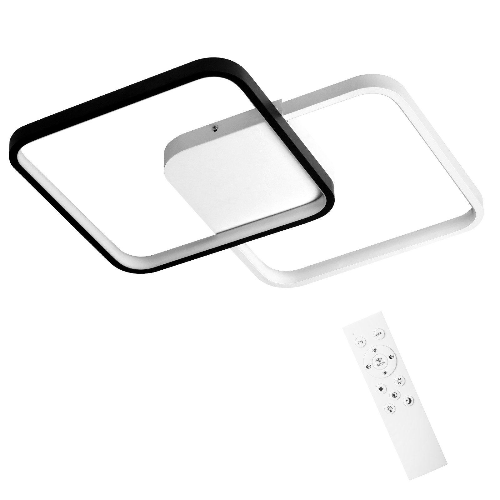 LED-DECKENLEUCHTE Nils 43/43/4.5 cm - Schwarz, Metall (30/4.5/30cm) - ZMH