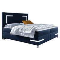BOXBETT Delos LED - H3 - Dunkelblau, Holz (160/200cm) - MIRJAN24