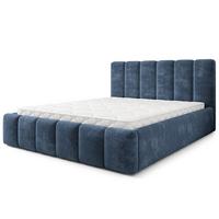 POLSTERBETT ATTORA LM 200x200 cm mit Bettkästen - Blau - Blau, Holz (200/200cm) - MASSENO