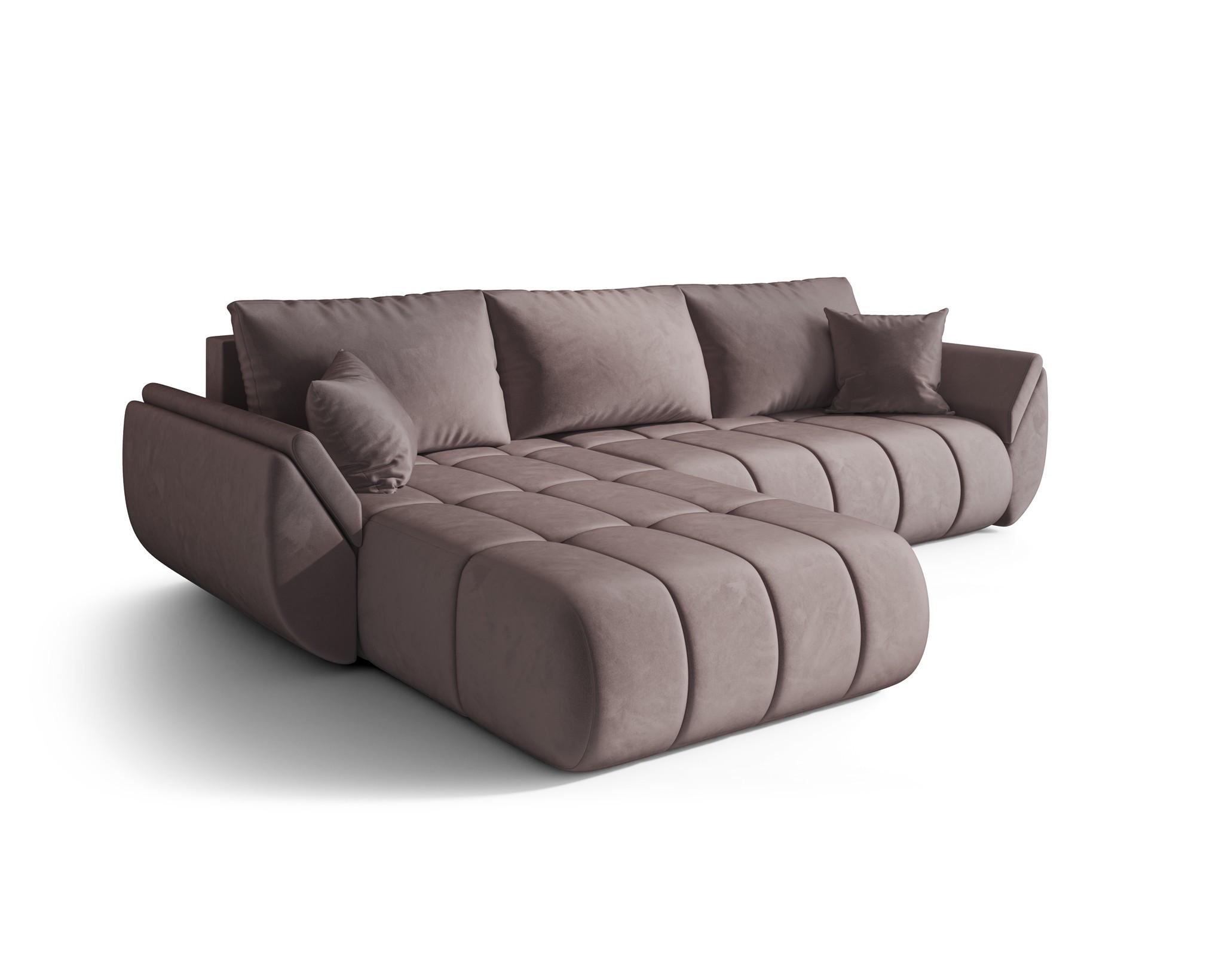 ECKSOFA Misato In Monolith - Flieder, Holzwerkstoff/Textil (175/280cm) - Fun Möbel