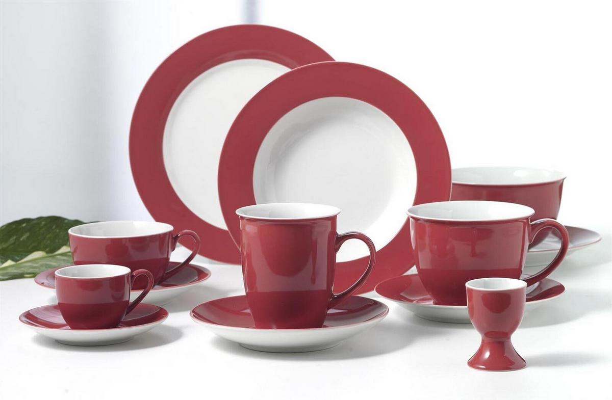 EIERBECHER Doppio Rot ø 5 cm 6er Set - Rot, Keramik (5/6/5cm) - Ritzenhoff Breker