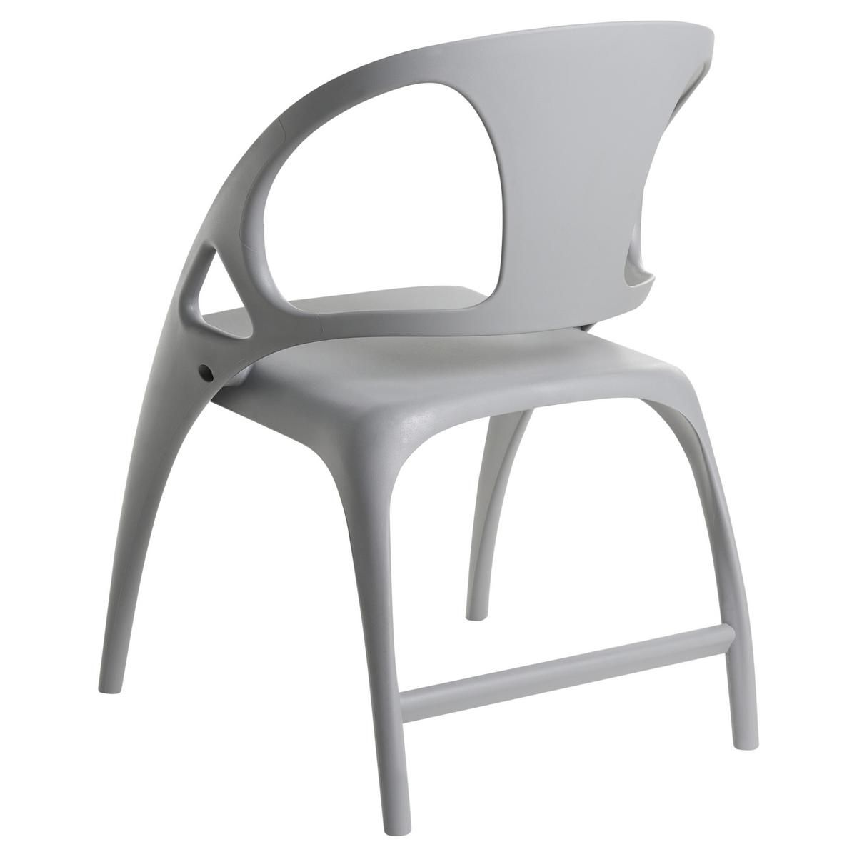 GARTENSTUHL 4er-Set Grau Nemi - Grau, Kunststoff (59/80/53cm) - Beliani