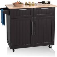 KÜCHENWAGEN servierwagen mit rollen Braun - Braun, Holz (94/95/46cm) - COSTWAY
