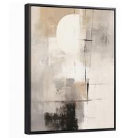 LEINWAND Bilder mit Rahmen - Abstrakt - Kunst - Grau - 30x40 - Hellgrau, Textil (30/40cm) - MuchoWow