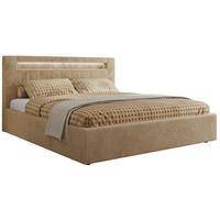POLSTERBETT GOLD 5 CLASSIC 140/200 - Beige Plüsch - Multipocket-Matratze - Beige, Textil (140/200cm) - MKS