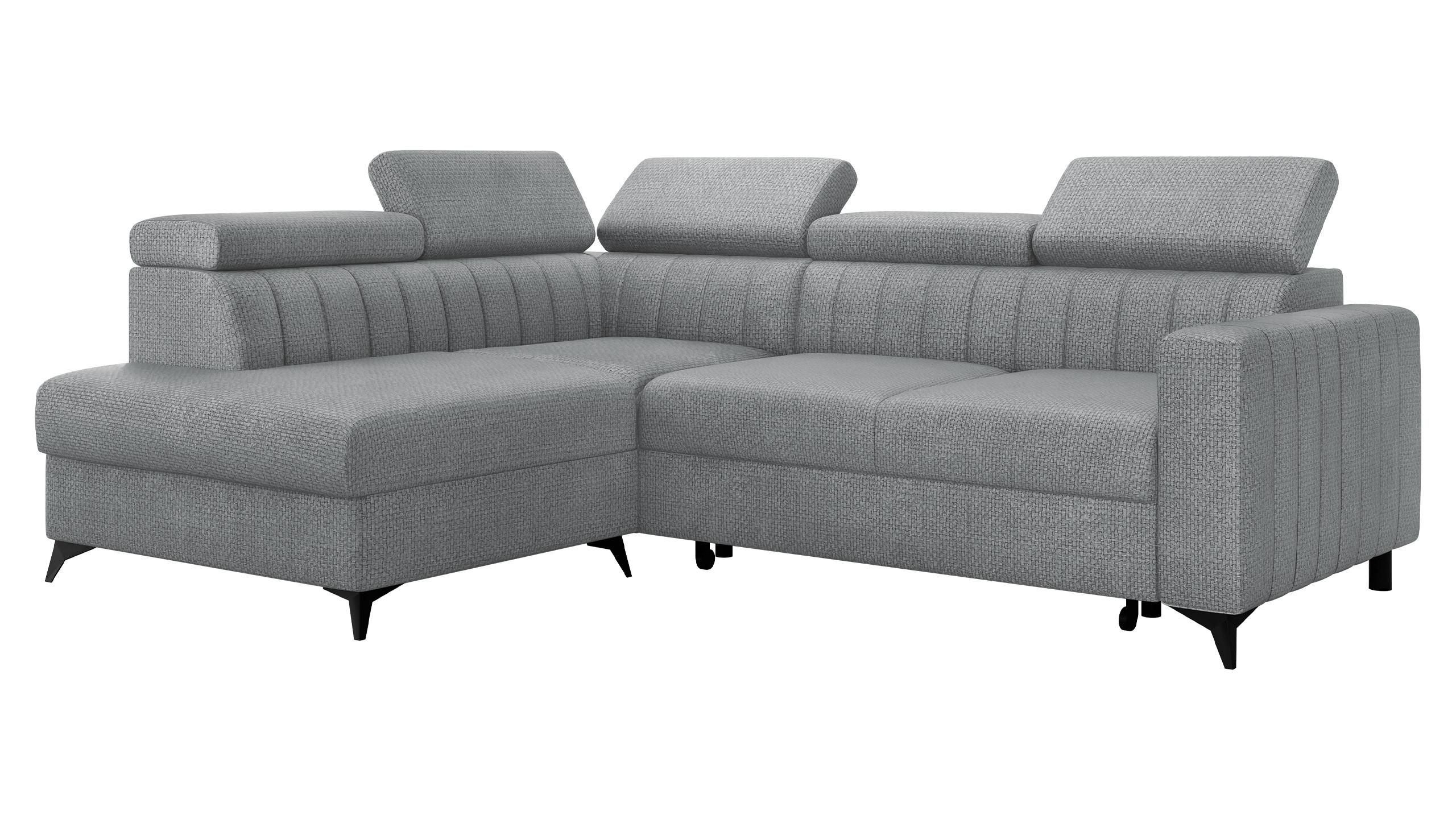 ECKSOFA Milano 2RRLXP, Seite: Links LXP+R+2R - Dunkelgrau, Holz/Textil (249/195cm) - MIRJAN24