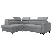 ECKSOFA Milano 2RRLXP, Seite: Links LXP+R+2R - Dunkelgrau, Holz/Textil (249/195cm) - MIRJAN24