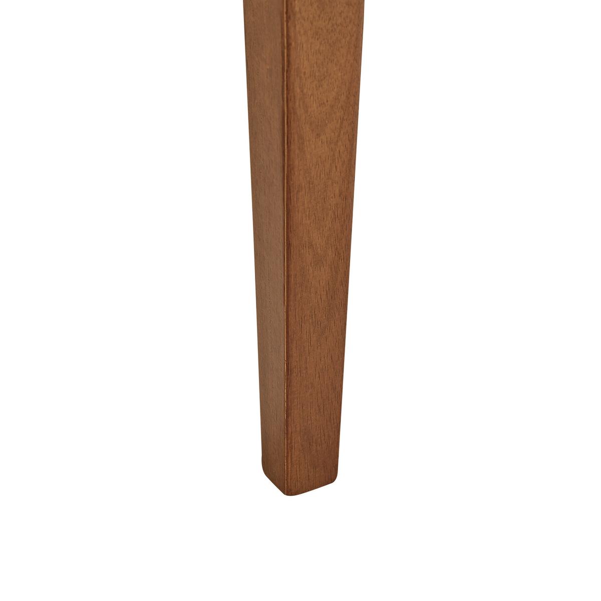 ESSZIMMERSTUHL 2er-Set Gummibaumholz Dunkler Holzfarbton Elmira - Dunkelbraun, Holz/Textil (48/94/43cm) - Beliani