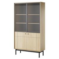 VITRINE GIAPPONESE 184,6 / 103,4 cm in Eichefarben - Eichefarben, Holzwerkstoff (103.4/184.6/39cm) - MASSENO