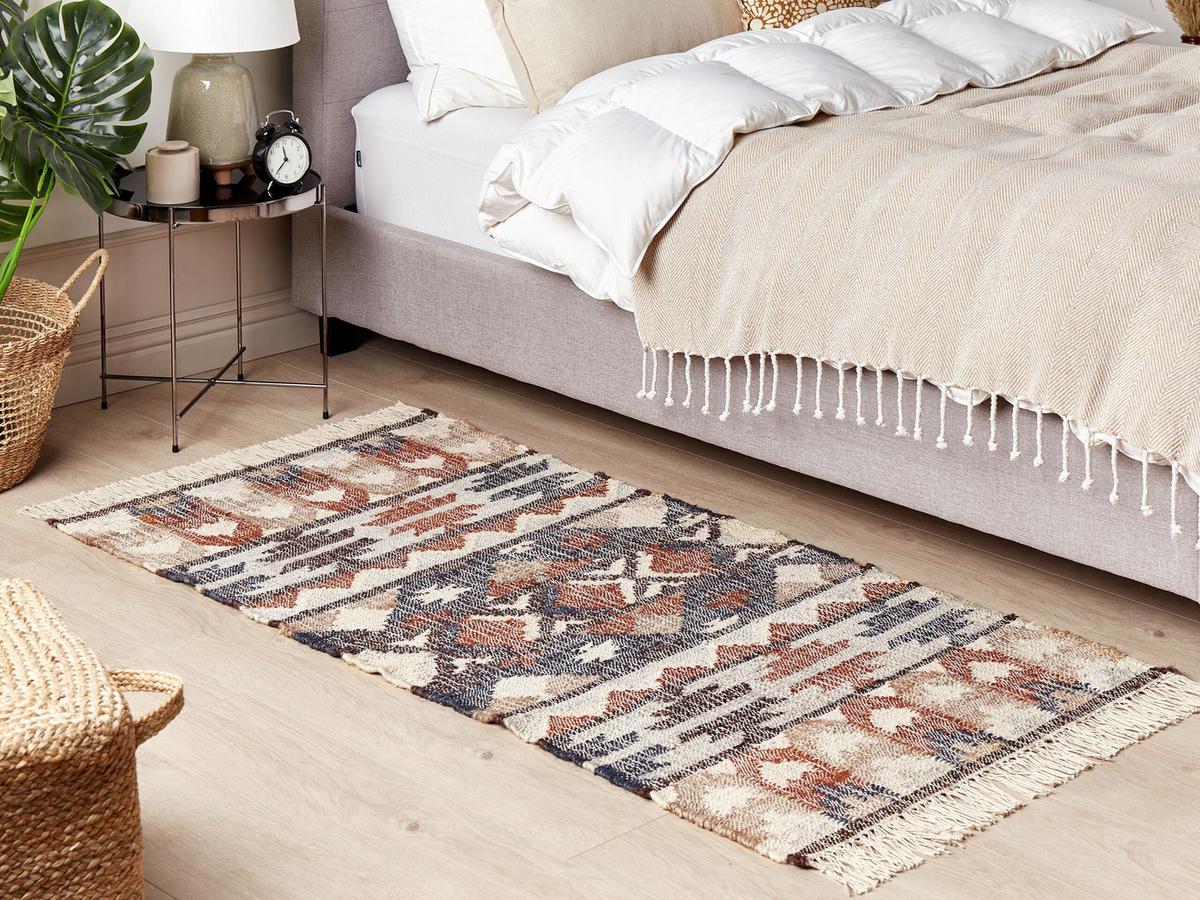 TEPPICH geflochten Kalfa 150/80 cm - Multicolor, Naturmaterialien (80/150cm) - Beliani