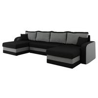 ECKSOFA Kris U Lux - Schwarz, Holz/Kunststoff (304/80/140cm) - MIRJAN24